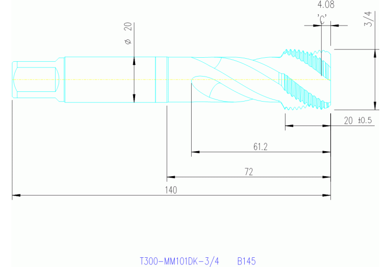 T300-MM101DK-3/4 B145