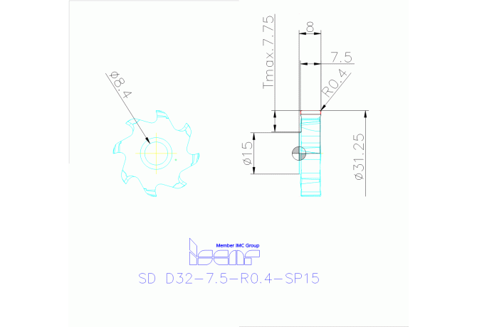 SD D32-7.5-R0.4-SP15 IC908