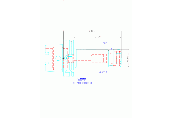 HSK A100 ER32X160