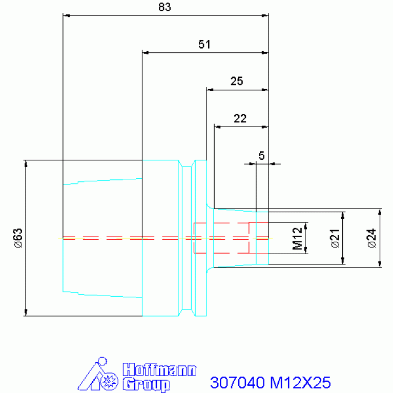 307040 M12X25