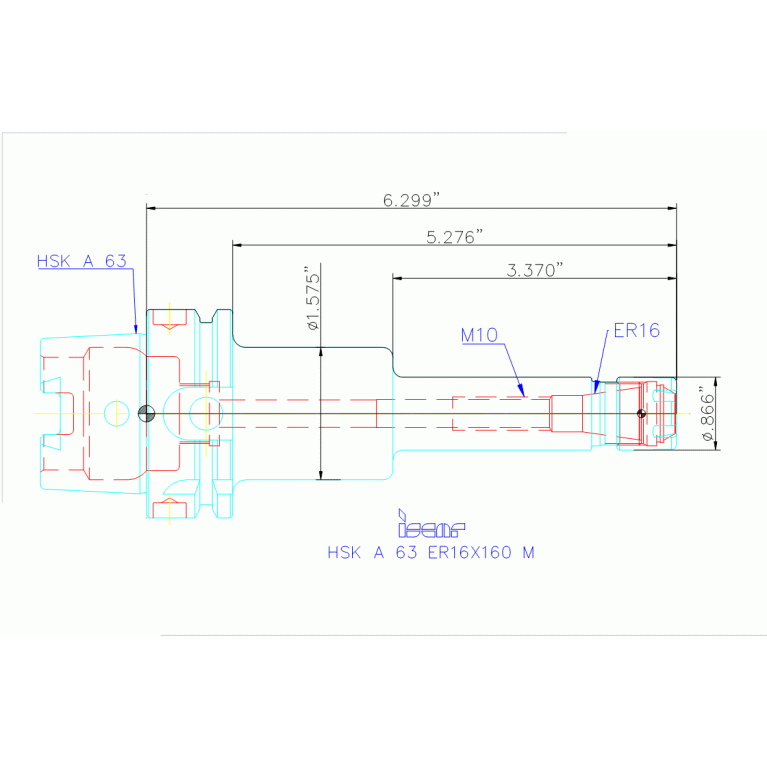 HSK A63 ER16X160M