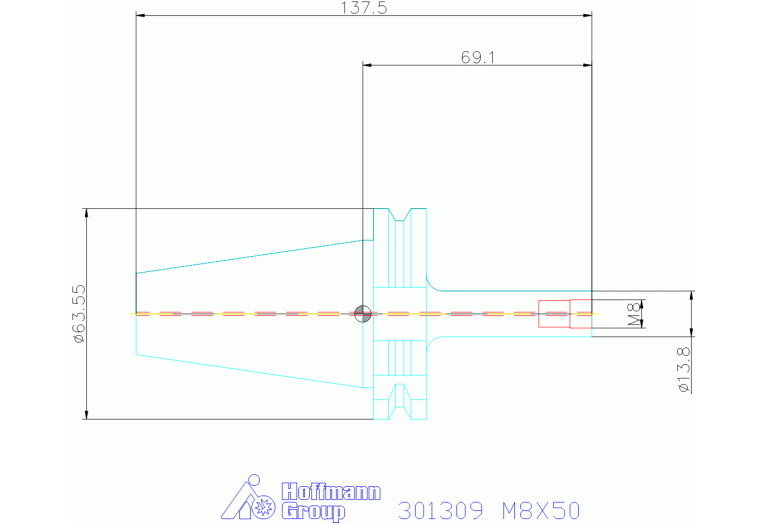 301309 M8X50