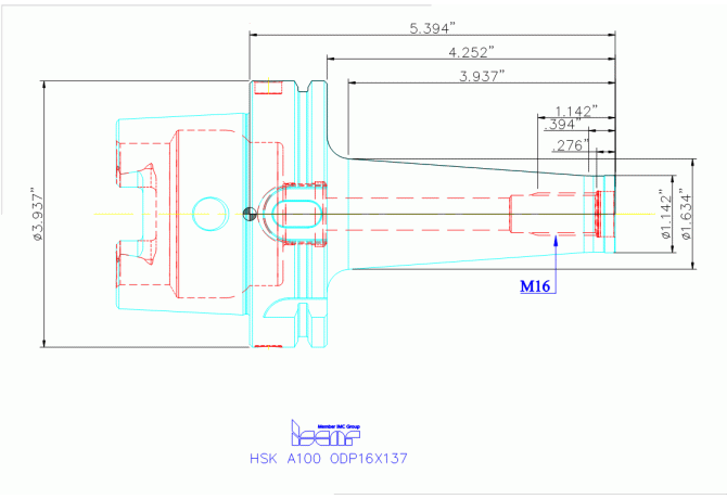 HSK A100 ODP16X137