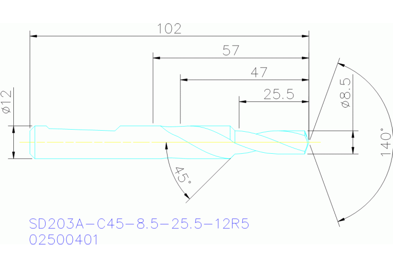 SD203A-C45-8.5-25.5-12R5