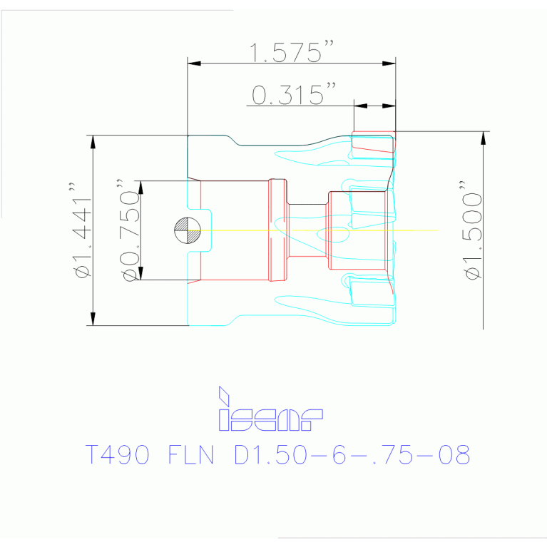T490 FLN D1.50-6-.75-08