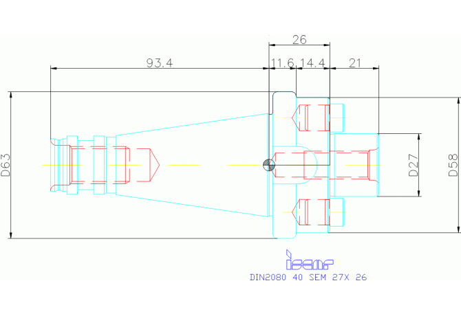 DIN2080 40 SEM 27X 26