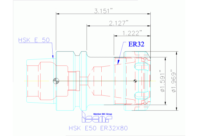 HSK E50 ER32X80