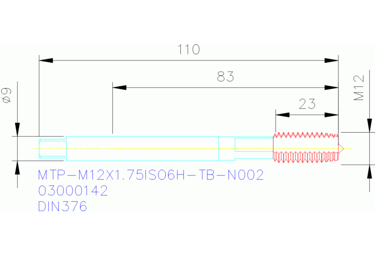 MTP-M12X1.75ISO6H-TB-N002