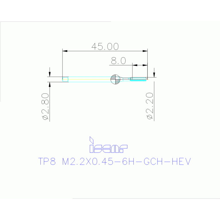 TP8 M2.2X0.45-6H-GCH-HEV