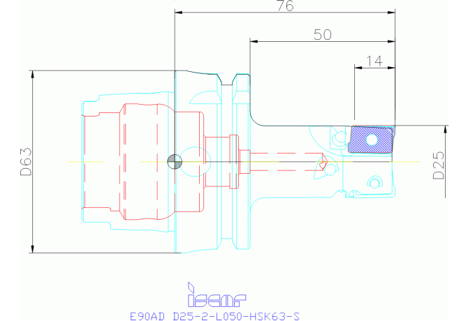 E90AD D25-2-L050-HSK63-S