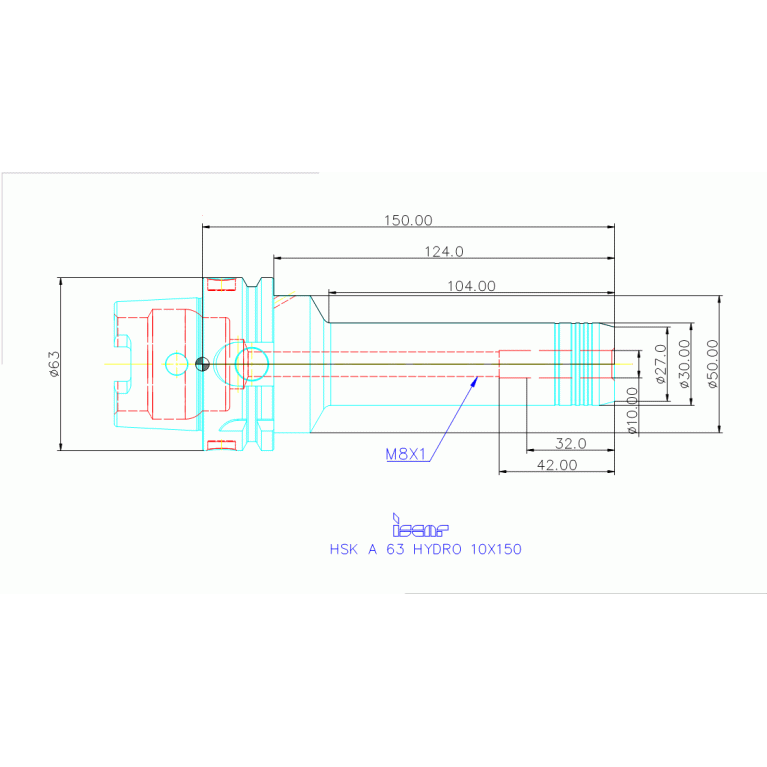 HSK A 63 HYDRO 10X150