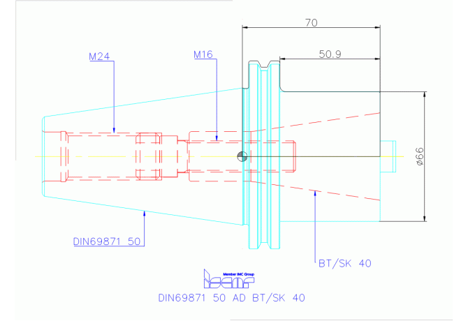 DIN69871 50 AD BT/SK 40