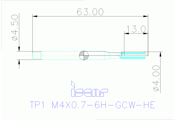 TP1 M4X0.7-6H-GCW-HE
