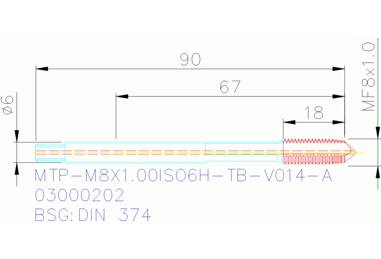 MTP-M8X1.00ISO6H-TB-V014-A