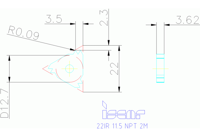 22IR 11.5 NPT 2M IC908