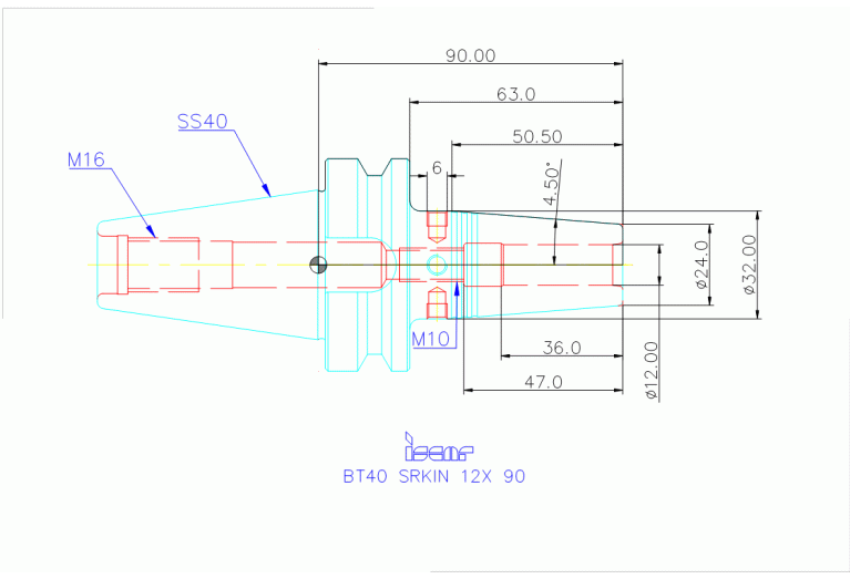 BT40 SRKIN 12X 90