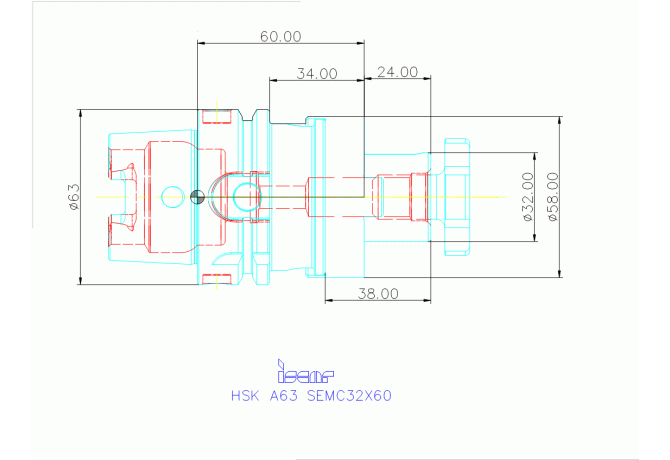 HSK A63 SEMC32X60