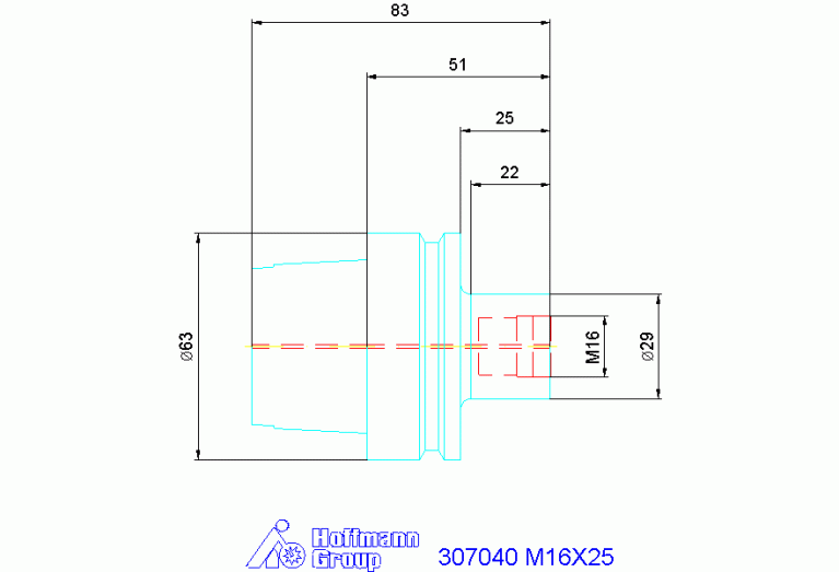 307040 M16X25