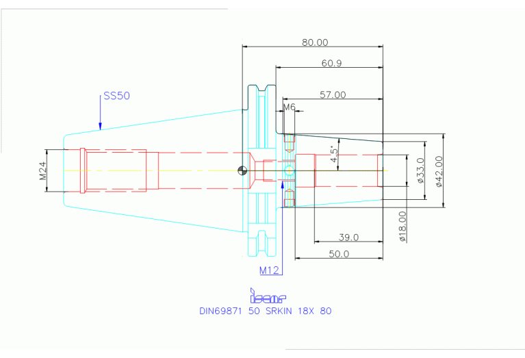 DIN69871 50 SRKIN 18X 80