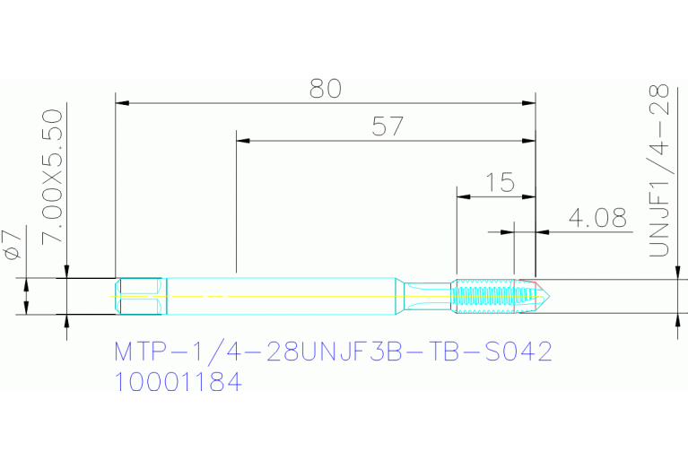 MTP-1/4-28UNJF3B-TB-S042