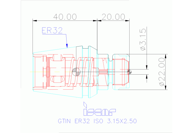 GTIN ER32 ISO 3.15X2.50
