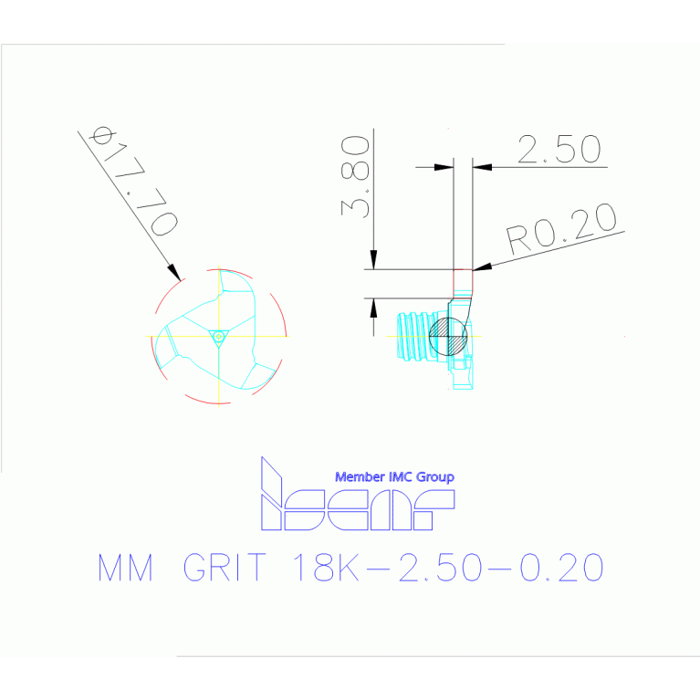 MM GRIT 18K-2.50-0.20 IC528