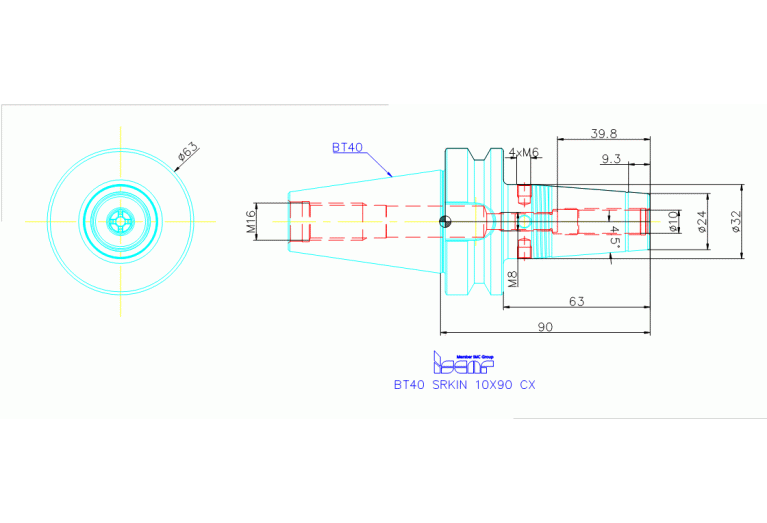 BT40 SRKIN 10X90 CX