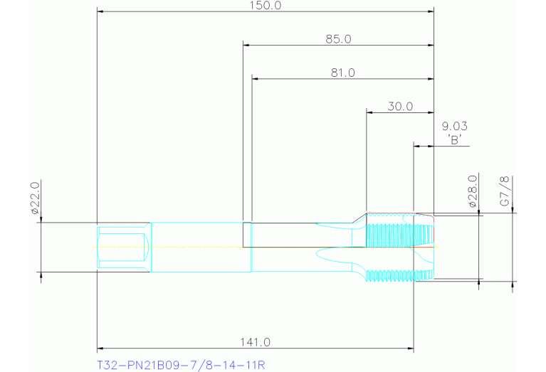 T32-PN21B09-7/8-14-11R