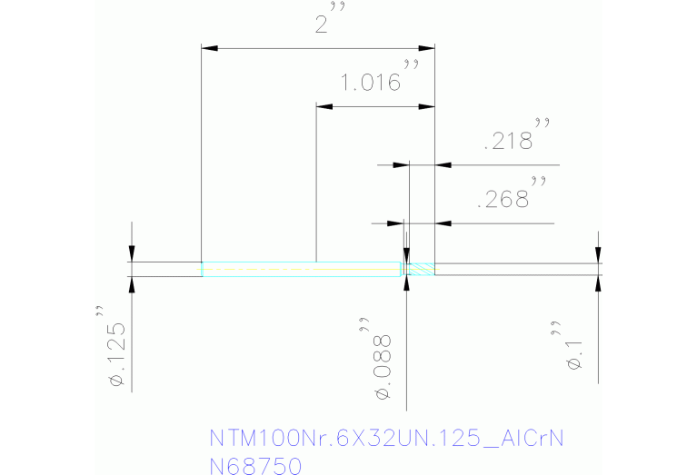 NTM100NR.6X32UN.125 ALCRN