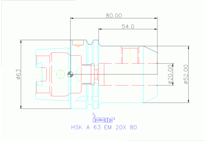 HSK A63 EM20X80