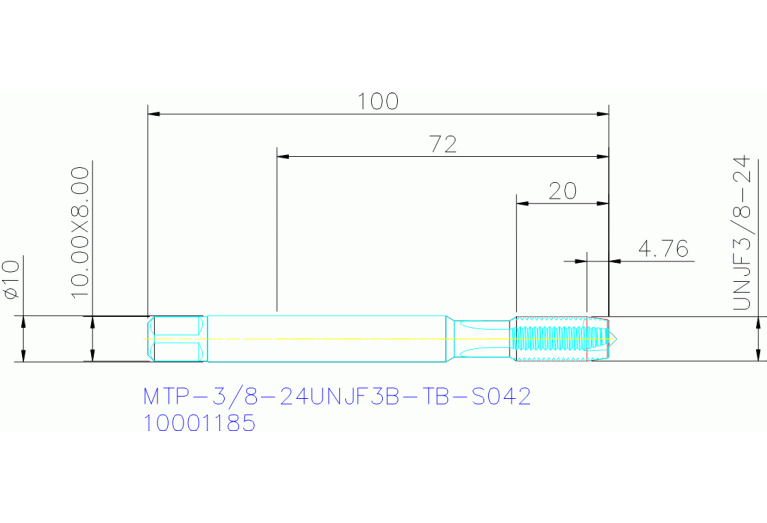MTP-3/8-24UNJF3B-TB-S042
