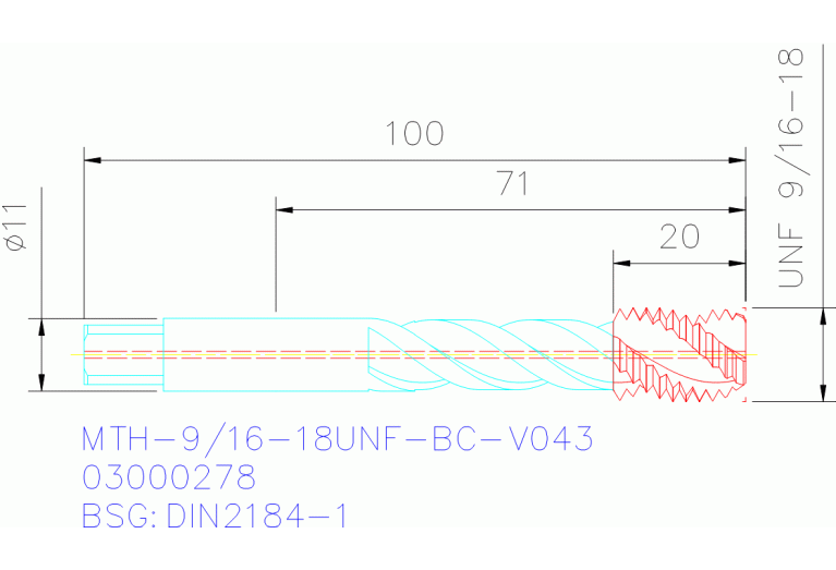 MTH-9/16-18UNF-BC-V043