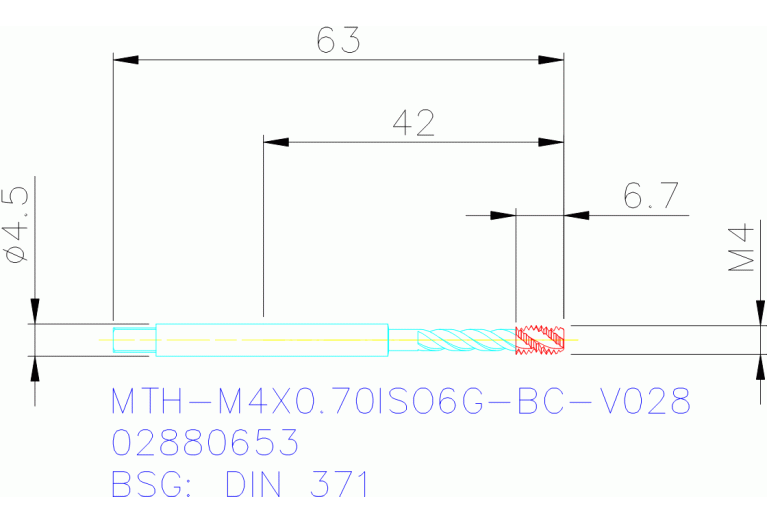 MTH-M4X0.70ISO6G-BC-V028