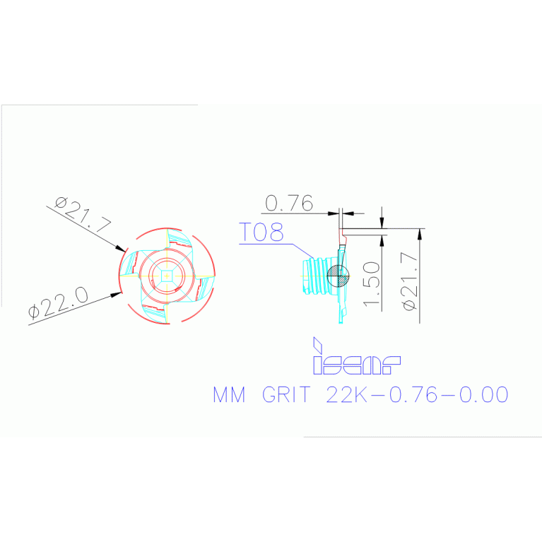 MM GRIT 22K-0.76-0.00 IC528