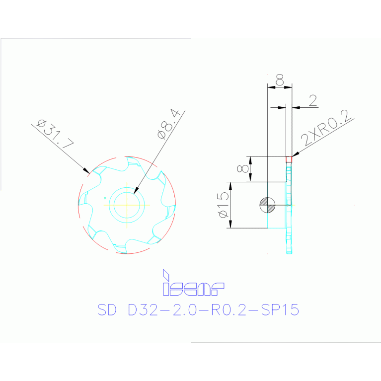 SD D32-2.0-R0.2-SP15 IC908