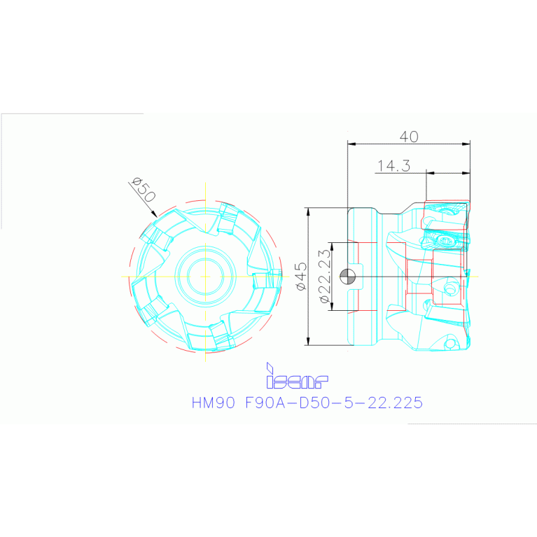 HM90 F90A-D50-5-22.225