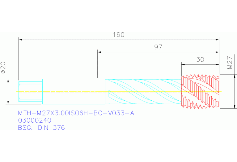 MTH-M27X3.00ISO6H-BC-V033-A