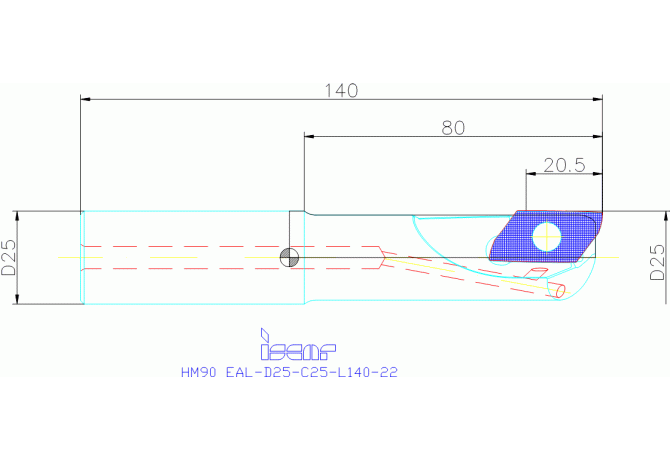 HM90 EAL-D25-C25-L140-22