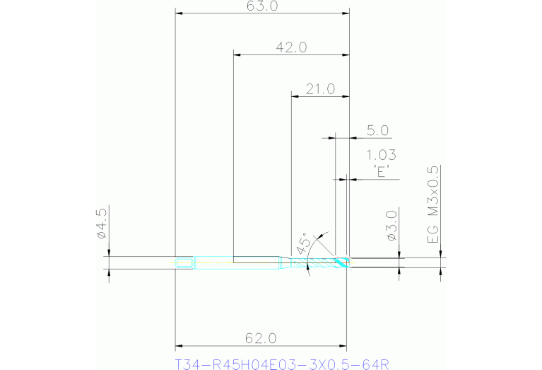T34-R45H04E03-3X0.5-64R