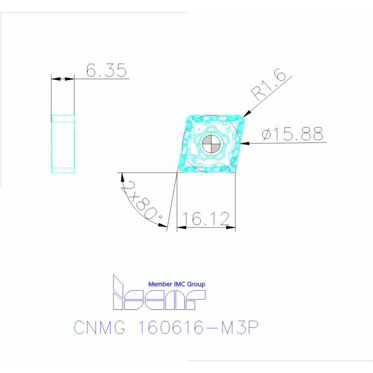 CNMG 160616-M3P IC8250