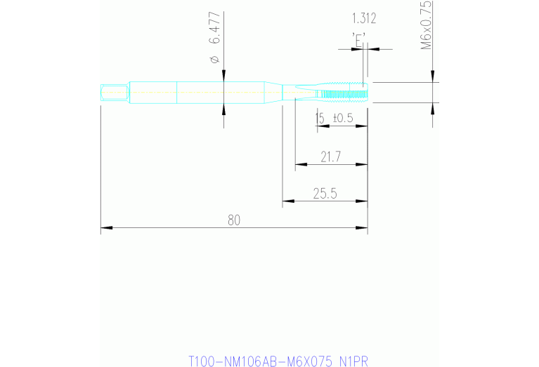 T100-NM106AB-M6X075 N1PR
