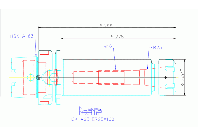 HSK A63 ER25X160