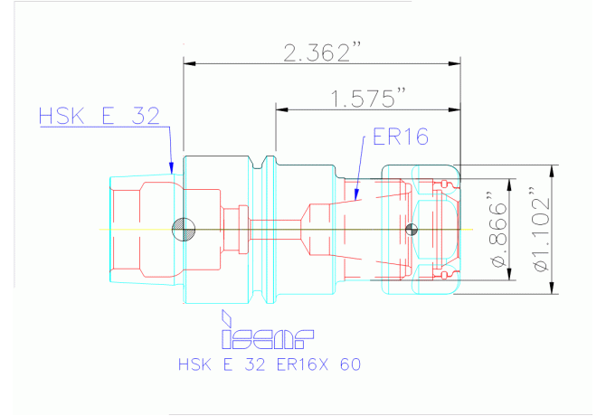 HSK E32 ER16X60