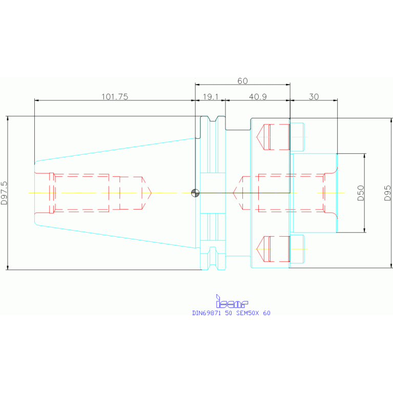DIN69871 50 SEM50X 60