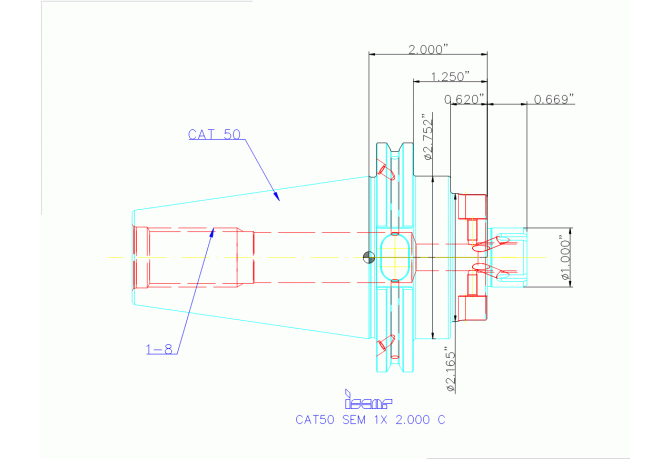CAT50 SEM 1X2.000 C