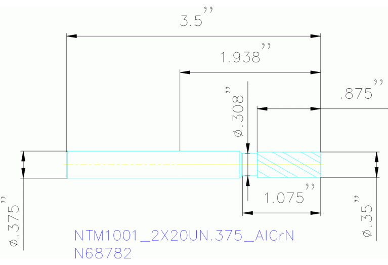 NTM1001/2X20UN.375 ALCRN
