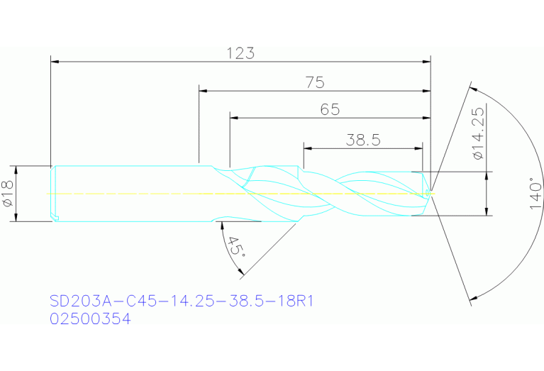 SD203A-C45-14.25-38.5-18R1