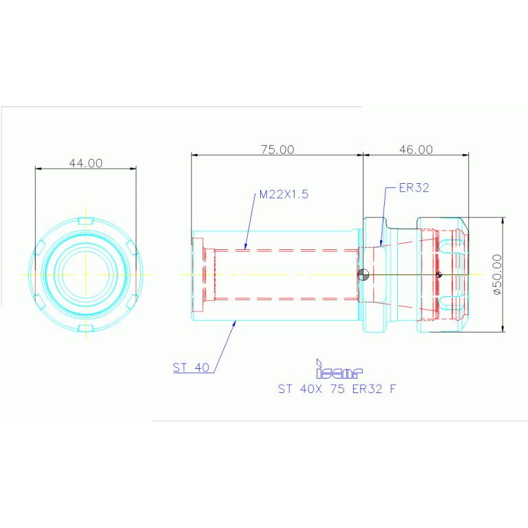ST 40X 75 ER32 F