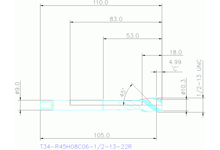 T34-R45H08C06-1/2-13-22R