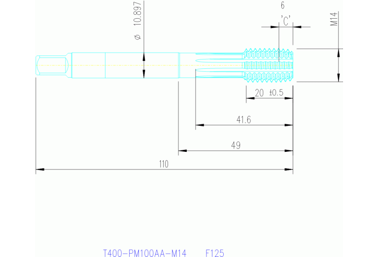 T400-PM100AA-M14 F125